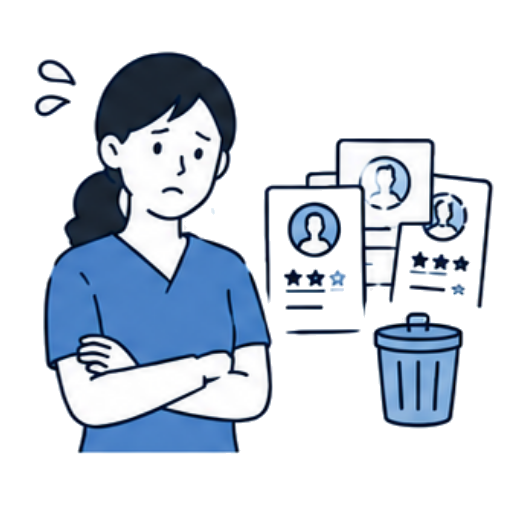 採用してもすぐ退職してしまうミスマッチを表すイラスト