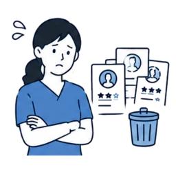 採用してもすぐ退職してしまうミスマッチを表すイラスト