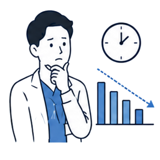 採用コストと時間がかかりすぎる悩みを表すイラスト
